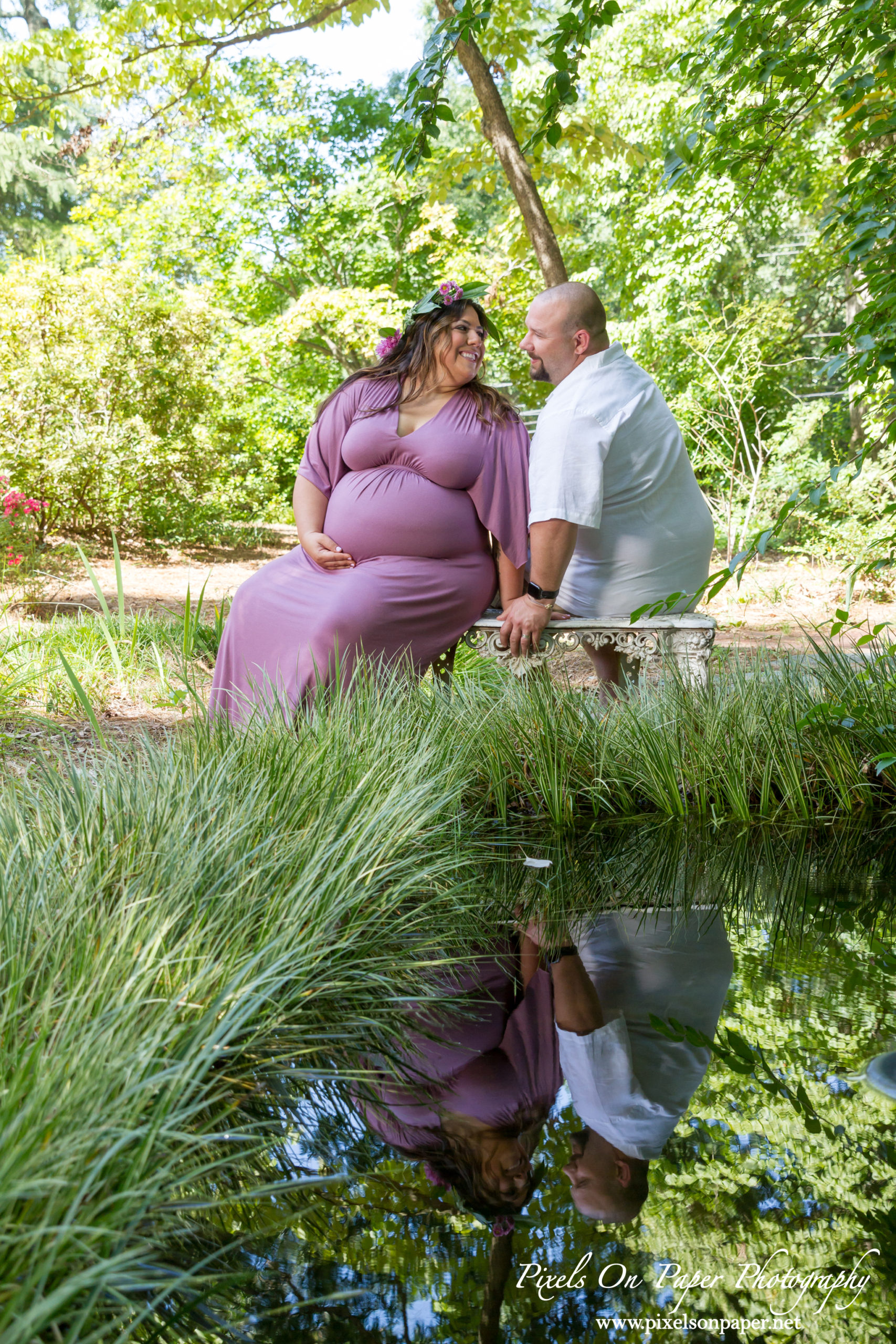 Pixels On Paper Baby Photographers Belmont NC Bennett family outdoor maternity portrait photo