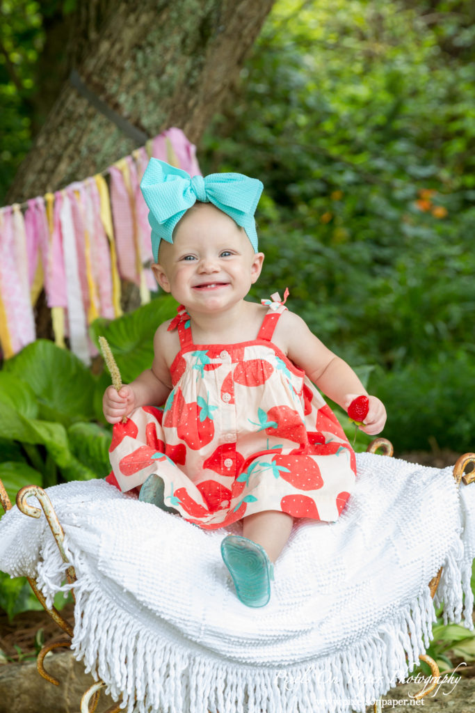 Pixels On Paper Wilkesboro NC photgraphers York baby one year cake smash outdoor portrait photo