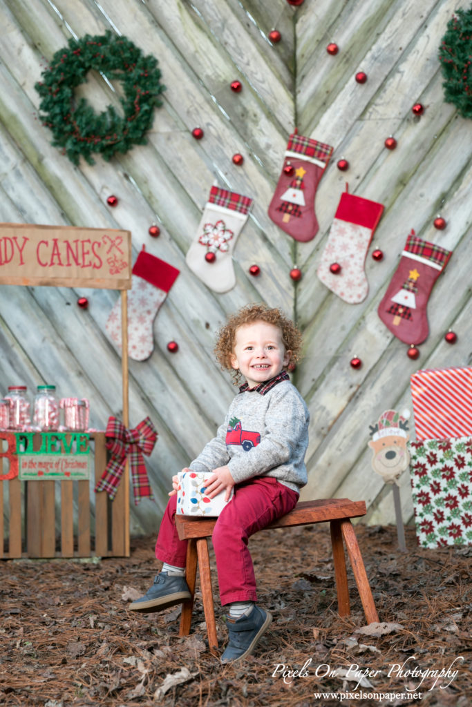 Pixels On Paper Photographers 2020 Outdoor Christmas Mini Session Wilkesboro NC Photo