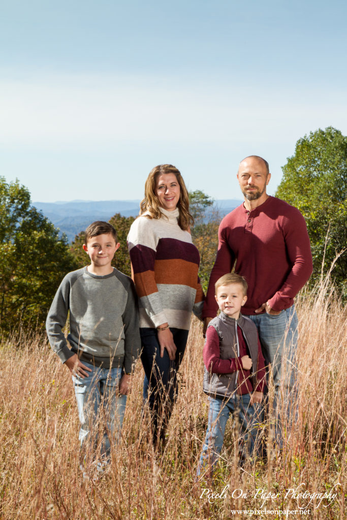 Graybeal family outdoor fall portrait NC mountains photo