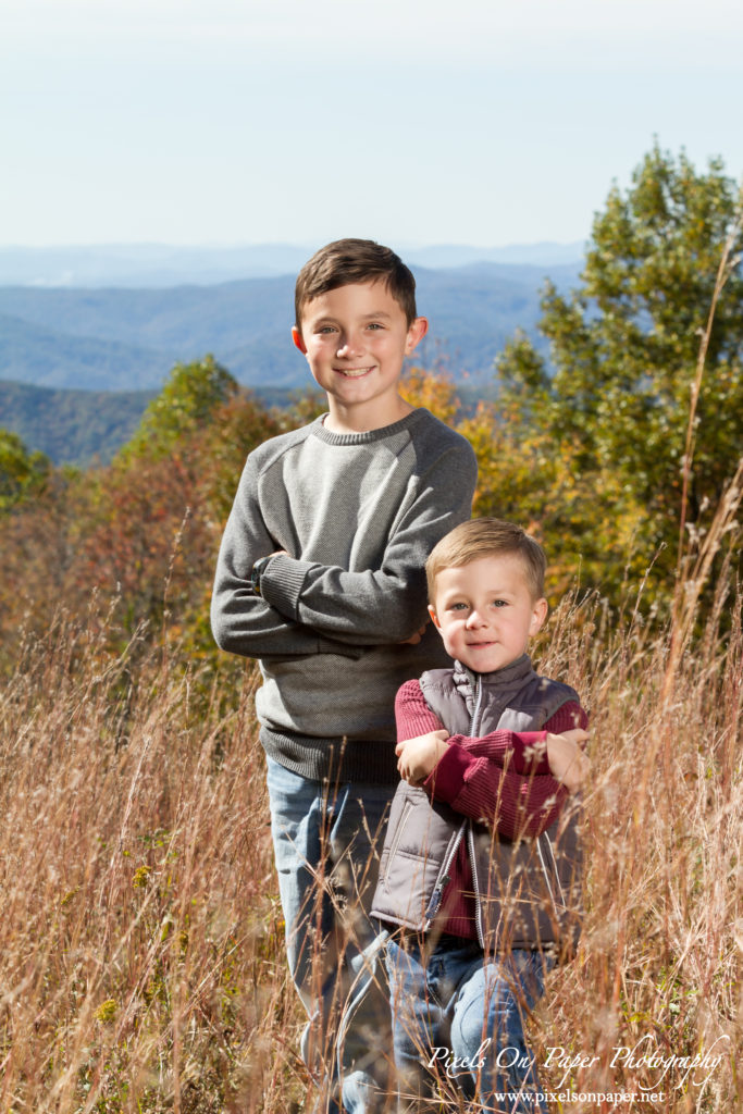 Graybeal family outdoor fall portrait NC mountains photo