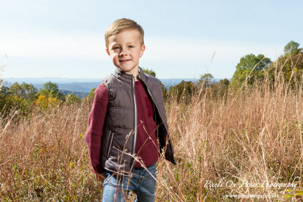 Graybeal family outdoor fall portrait NC mountains photo