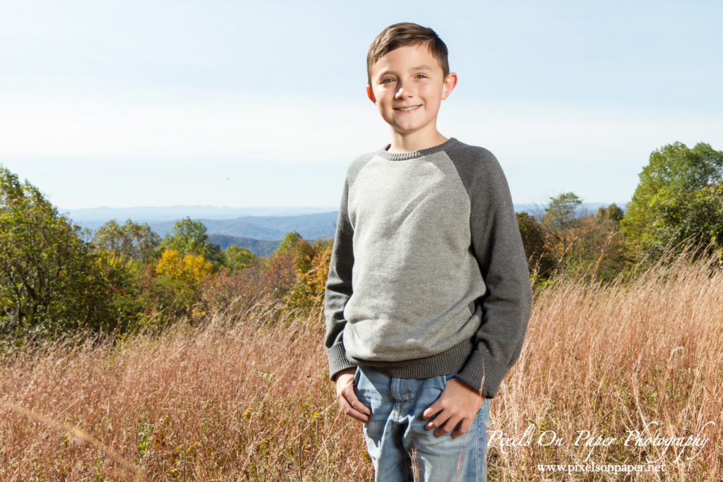 Graybeal family outdoor fall portrait NC mountains photo