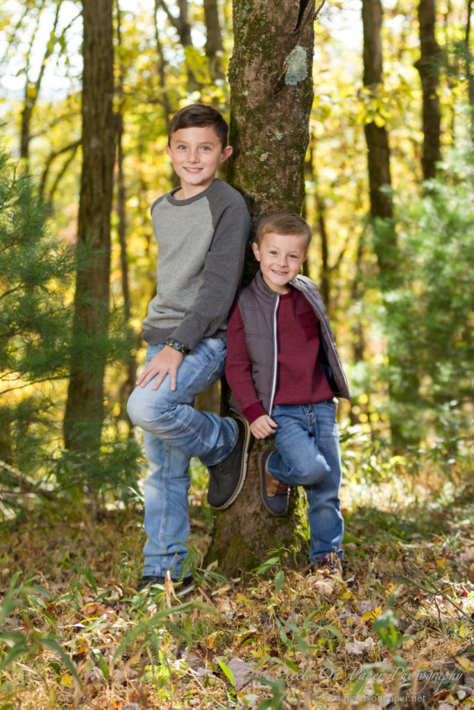 Graybeal family outdoor fall portrait NC mountains photo