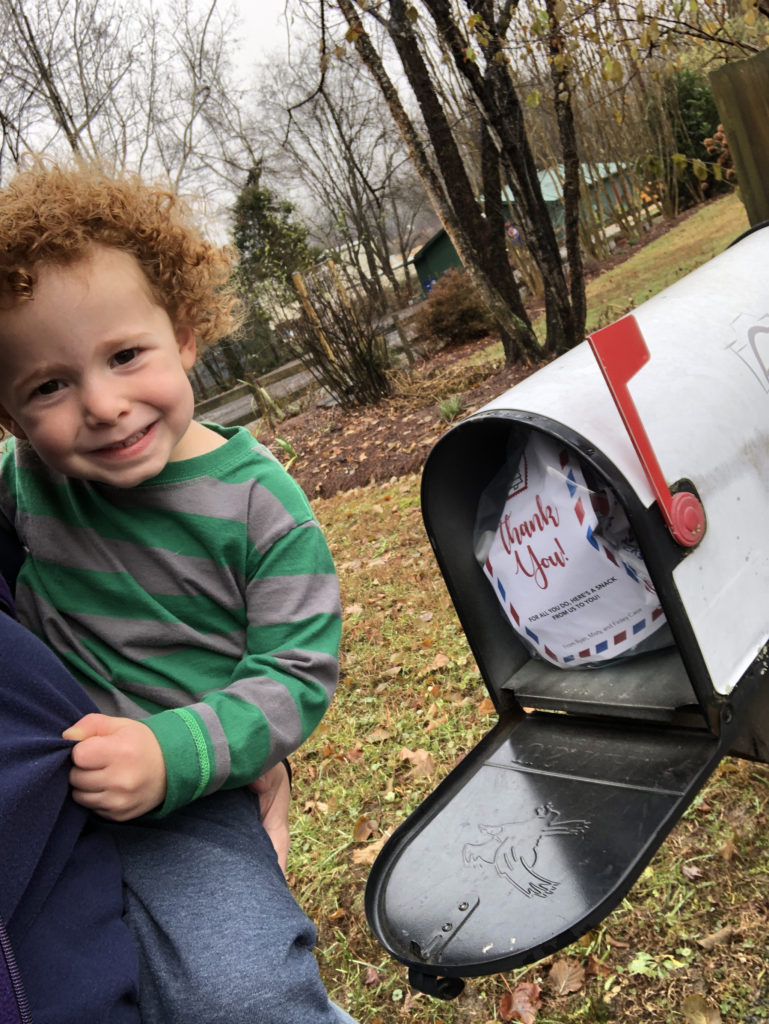 Finley sending thank you gifts photo