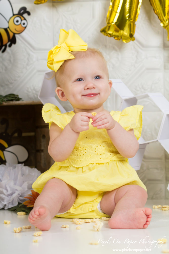 Pixels On Paper Photography Aryan One Year Cake Smash and Milk Bath Portrait Photo