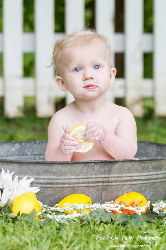 Pixels On Paper Photography Aryan One Year Cake Smash and Milk Bath Portrait Photo