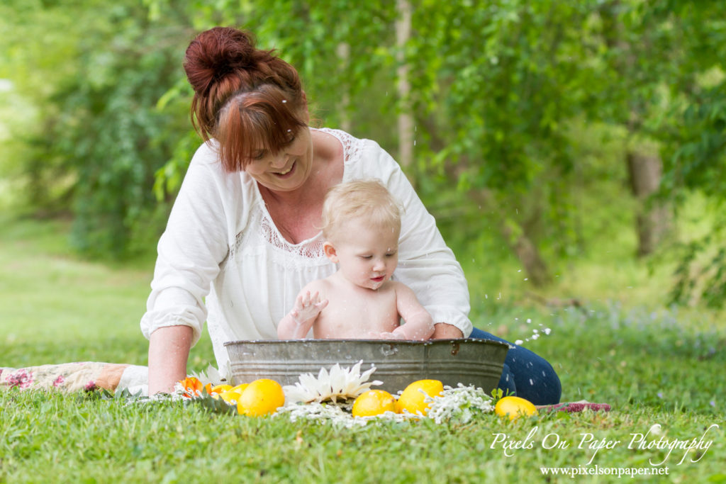 Pixels On Paper Photography Aryan One Year Cake Smash and Milk Bath Portrait Photo