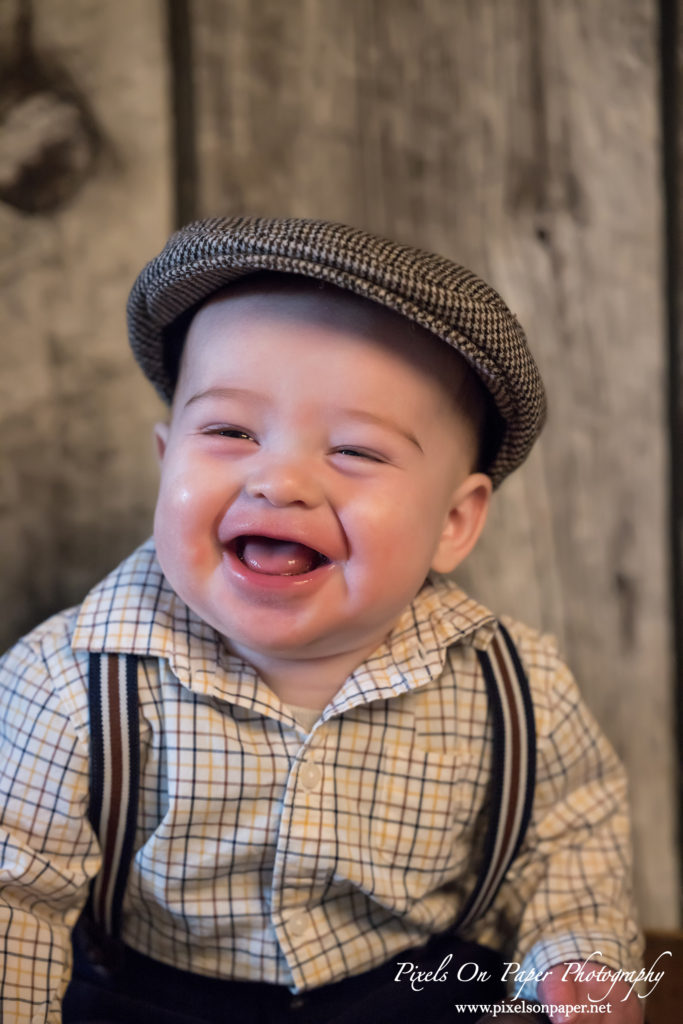 Tibbett Six Months Baby boy portrait photos by Pixels On Paper Wilkesboro NC Photographers Photo