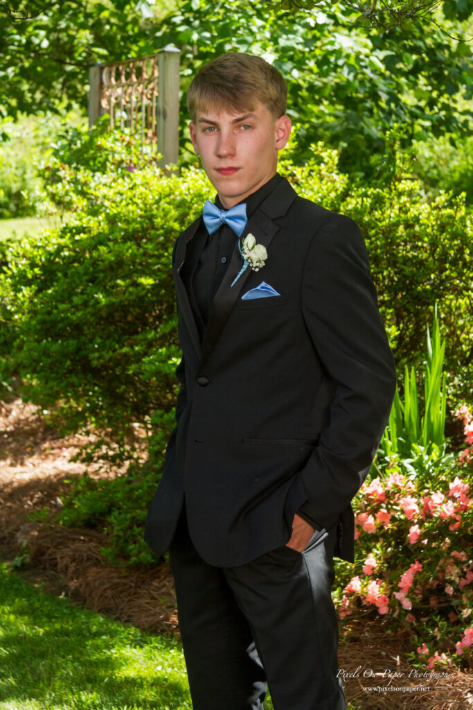 Colton and Aubrianna of West Wilkes High School captured during golden hour at their prom portrait session by Pixels On Paper Photography.