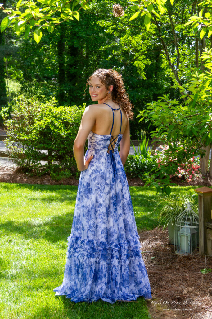 Colton and Aubrianna of West Wilkes High School captured during golden hour at their prom portrait session by Pixels On Paper Photography.