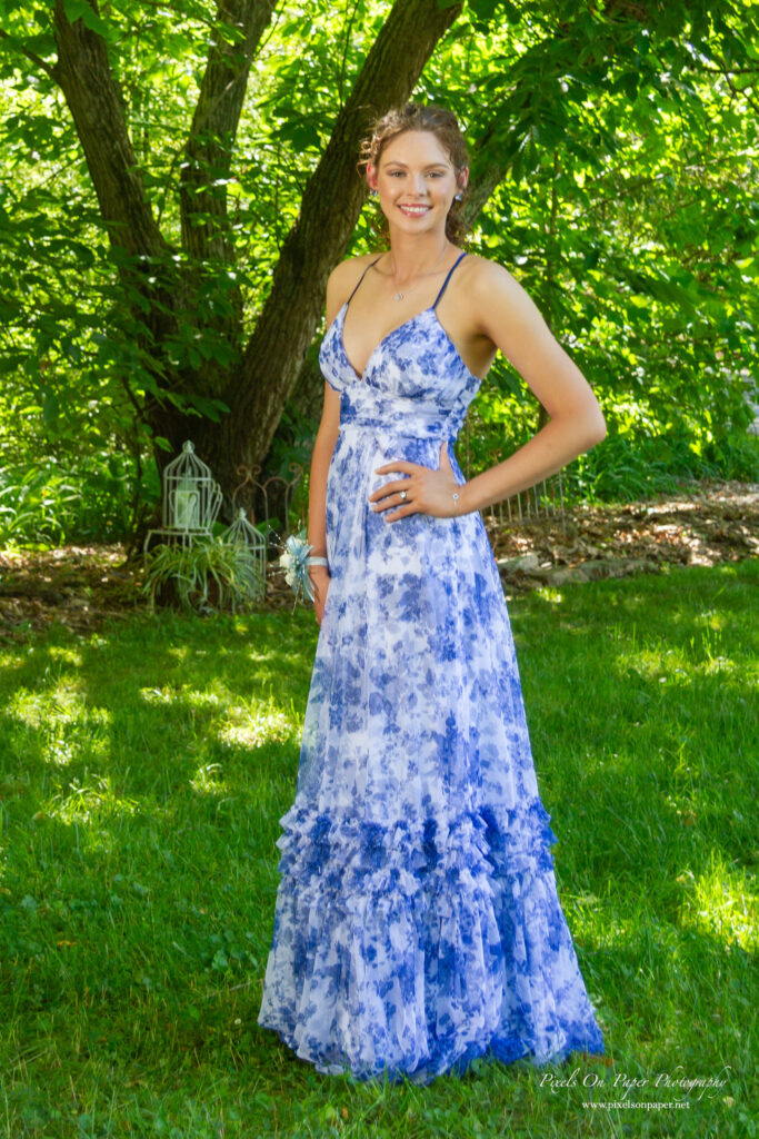 Colton and Aubrianna of West Wilkes High School captured during golden hour at their prom portrait session by Pixels On Paper Photography.