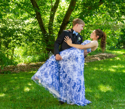 Colton and Aubrianna of West Wilkes High School captured during golden hour at their prom portrait session by Pixels On Paper Photography.