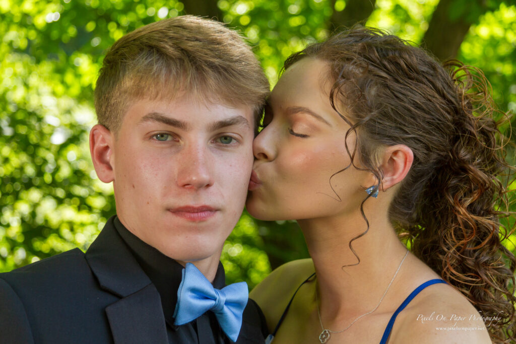 Colton and Aubrianna of West Wilkes High School captured during golden hour at their prom portrait session by Pixels On Paper Photography.