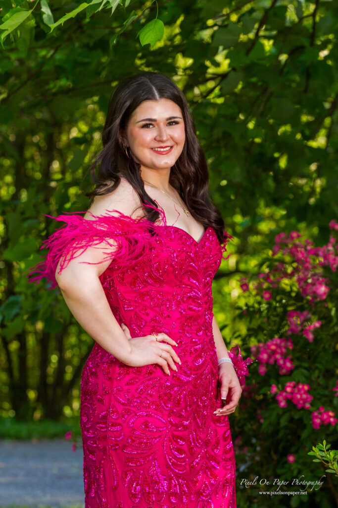 West Wilkes High School couple Valek and Sailym pose during their prom photography session in Wilkes County, NC.