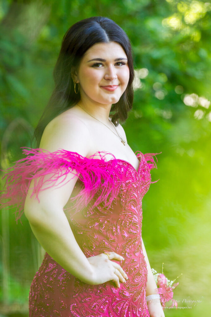 West Wilkes High School couple Valek and Sailym pose during their prom photography session in Wilkes County, NC.
